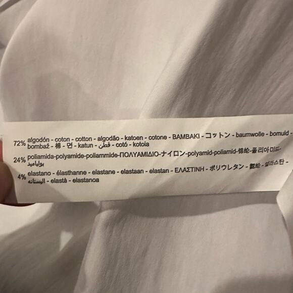 Zara Cut Out White Poplin Dress NWT Size XL SS22 WHITE 7385/084 Casual Summer - Picture 7 of 16